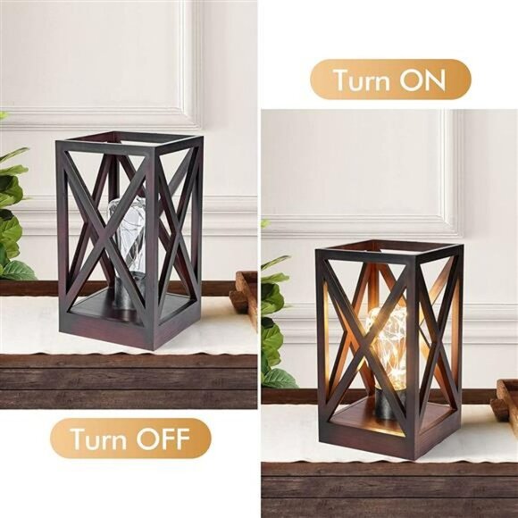 2 Pack Retro Battery Powered Table Lamps, Battery Operated Cordless Desk - Picture 2 of 6